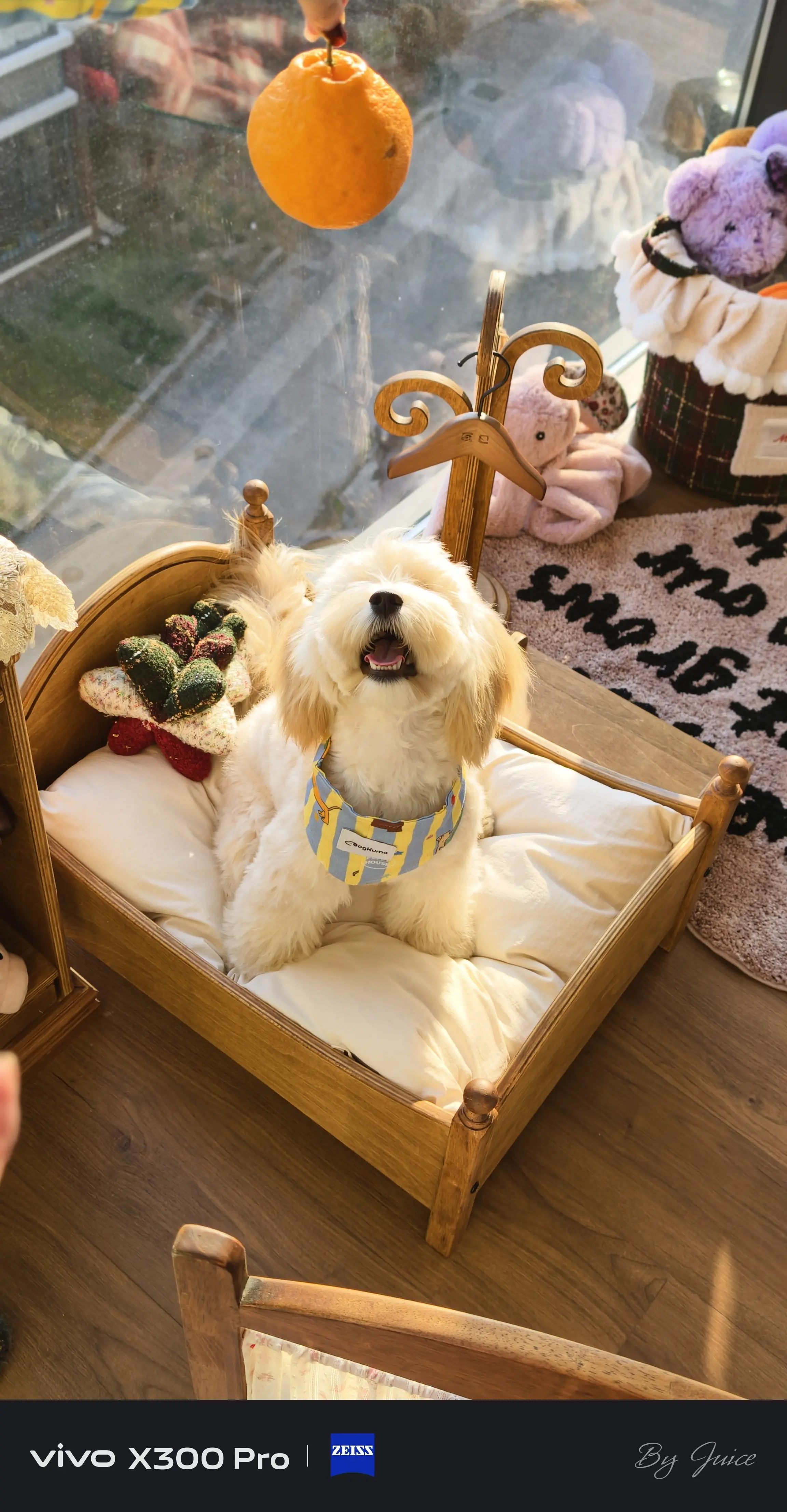 wooden pet stairs for small dogs in a customer's home - Original Retro Wooden Pet Bed with Stairs